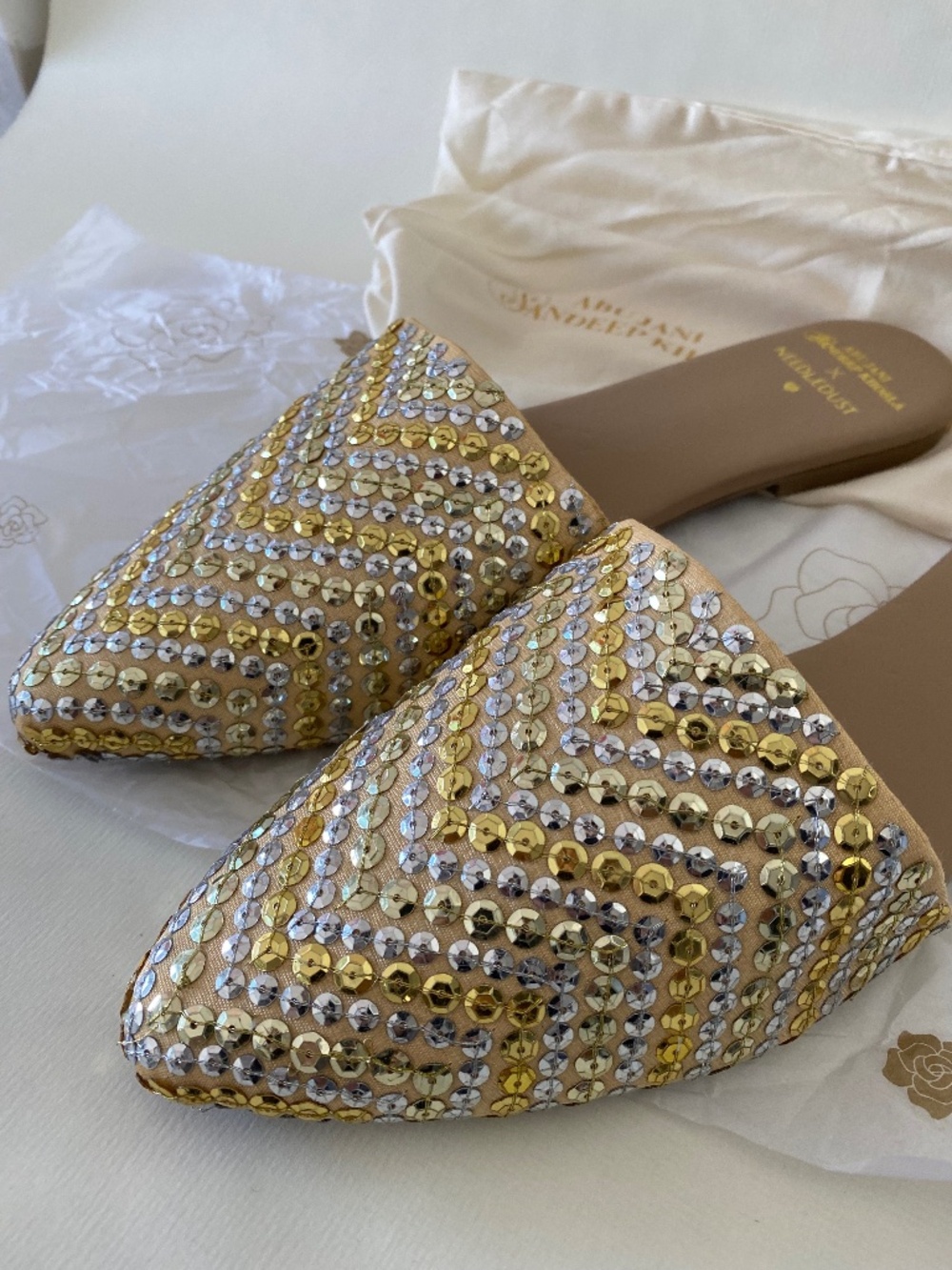Designer ethnic mule slip on